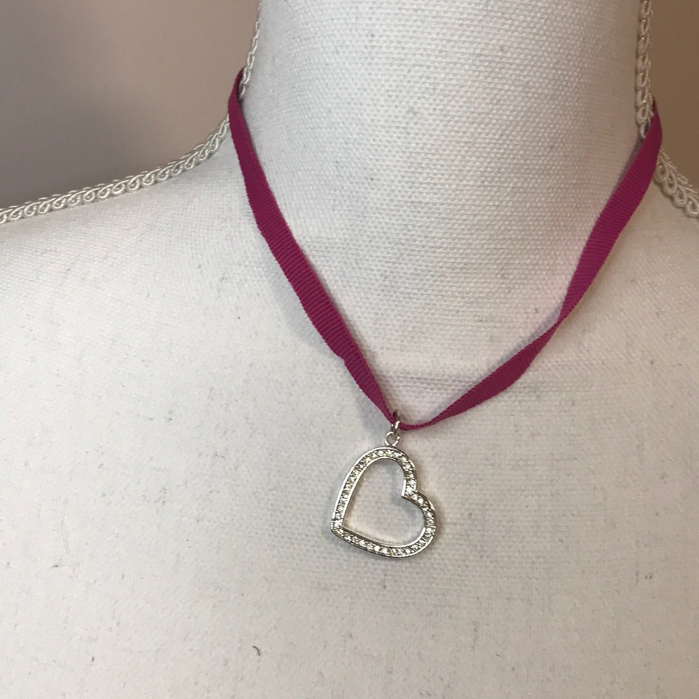 Rhinestone Heart Necklace